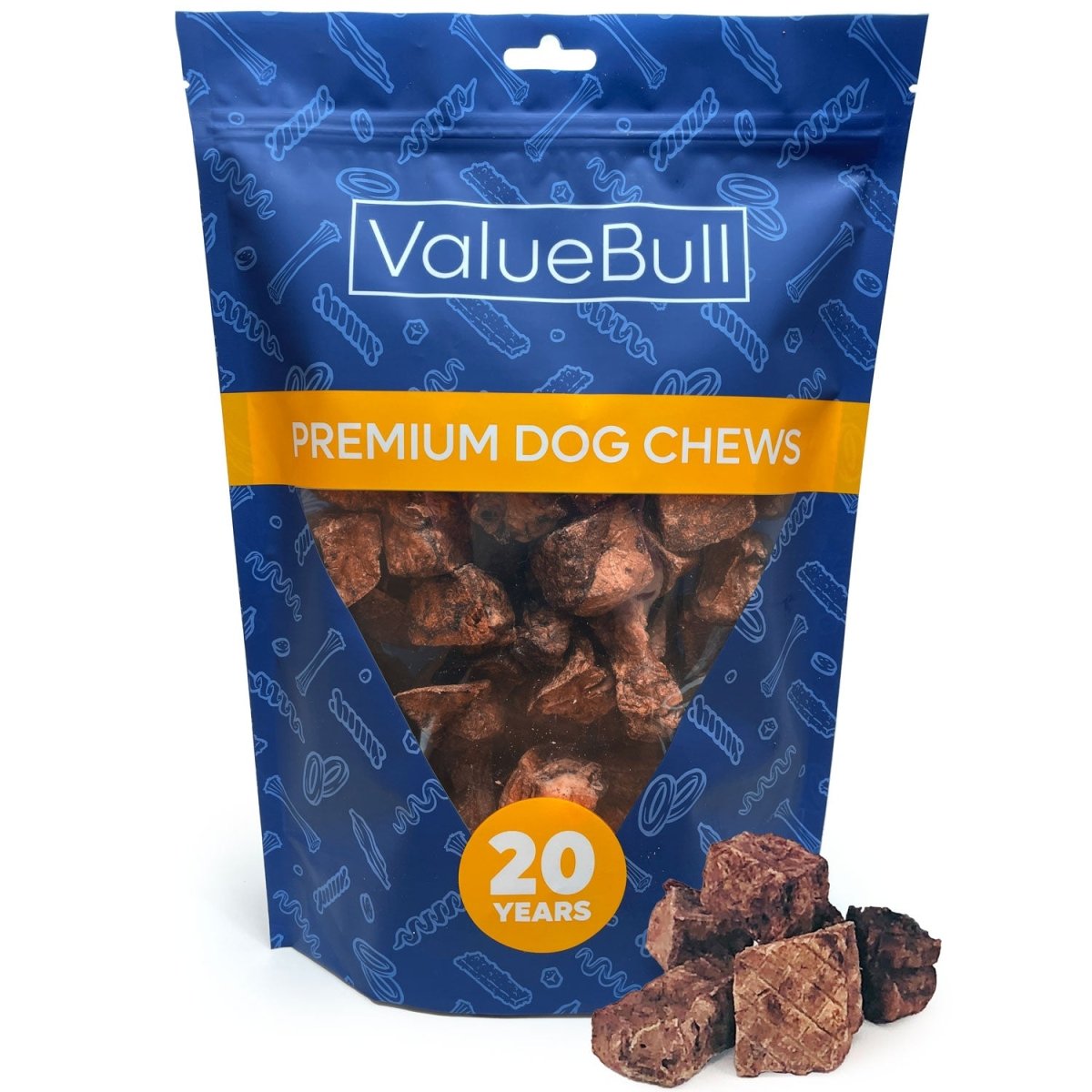 ValueBull Lamb Lung Cubes, Premium 1 Pound - ValuePetSupplies