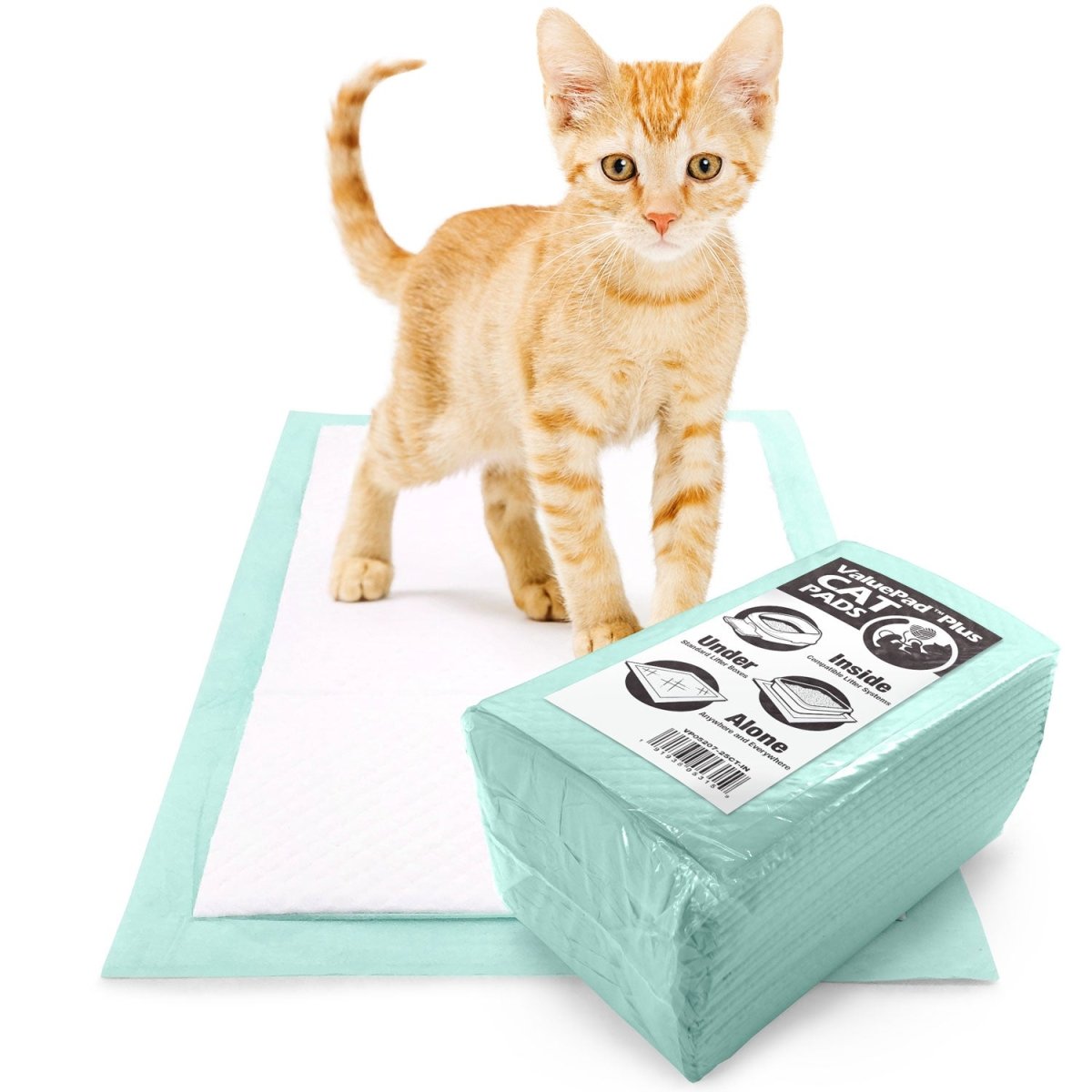 ValuePad Plus Cat Litter Pads, 16.9x11.4 Inch, Unscented, 25 Count - Breeze Compatible Refills - ValuePetSupplies