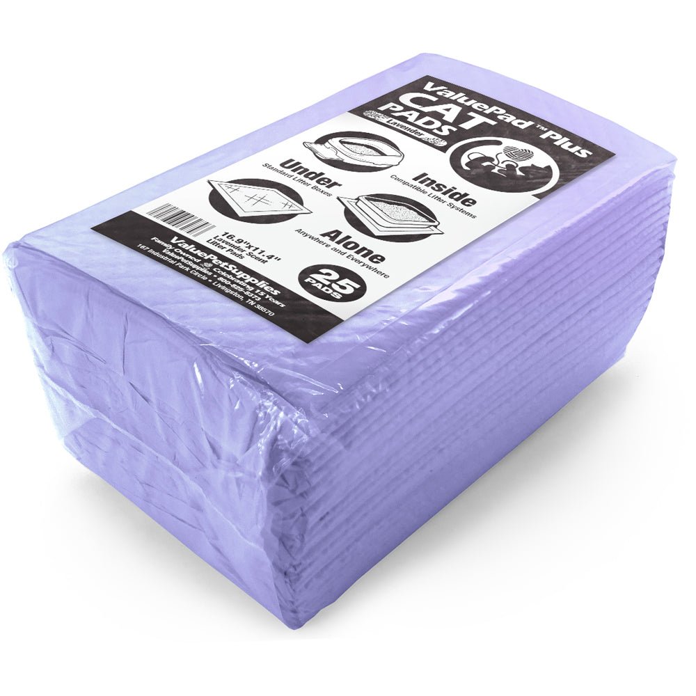 ValuePad Plus Cat Litter Pads, 16.9x11.4 Inch, Lavender Scent, 100 Count - Breeze Compatible Refills - ValuePetSupplies