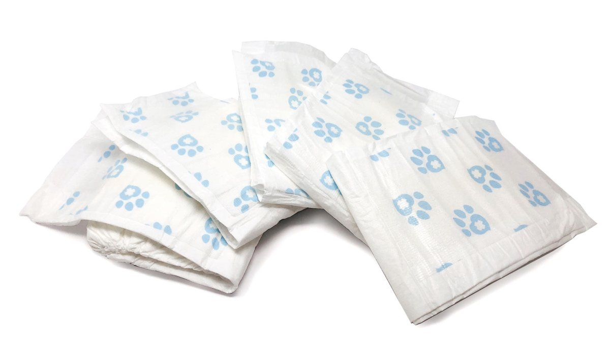 ValueWrap Male Wraps, Disposable Dog Diapers, 1 - Tab Large, Lavender, 144 Count - ValuePetSupplies