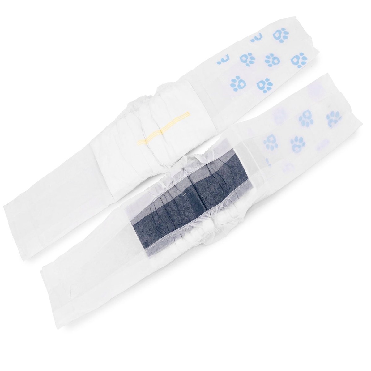 ValueWrap Male Wraps, Disposable Dog Diapers, Carbon, 1-Tab Large, 48 Count - 48 Count,Large