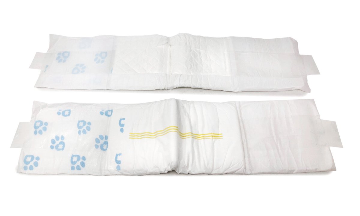 ValueWrap Male Wraps, Disposable Dog Diapers, 1 - Tab Medium, 144 Count - ValuePetSupplies