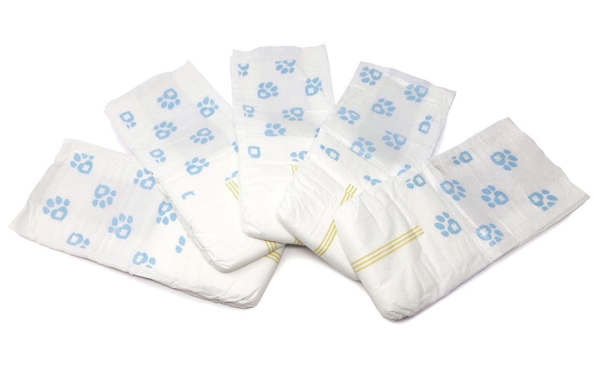 ValueWrap Male Wraps, Disposable Dog Diapers, 1 - Tab Medium, 144 Count - ValuePetSupplies