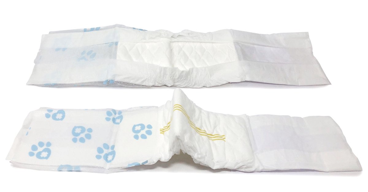 ValueWrap Male Wraps, Disposable Dog Diapers, 1 - Tab Small, 48 Count - ValuePetSupplies
