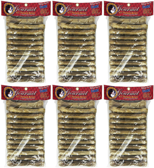 Cadet Pressed Rawhide Bone, 6.5 Inch, 12 Count, 6 Pack
