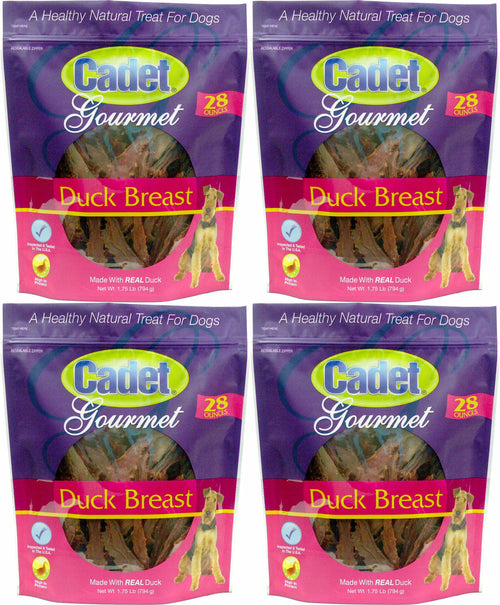 Cadet Duck Breast Dog Treats, Gourmet, 1.75 Pound, 4 Pack