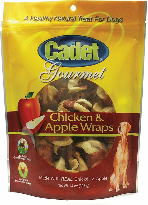 Cadet Chicken & Apple Wraps Dog Chews, Gourmet, 14 Ounce, 6 Pack