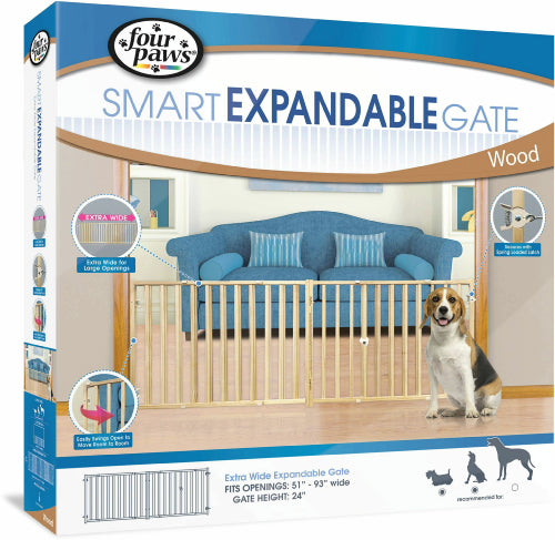 Four Paws Smart Expandable Gate, Extra Wide