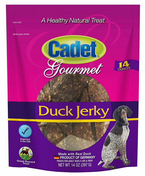Cadet Duck Breast Jerky Dog Treats, Gourmet, 14 Ounce, 12 Pack