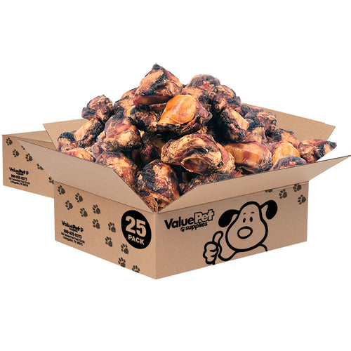 ValueBull USA Beef Knee Caps Dog Chews, Hickory-Smoked, 50 Count BULK PACK