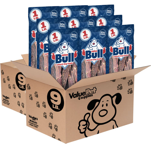 ValueBull USA Beef Jerky Dog Chews, 12 Inch, 18 Pounds