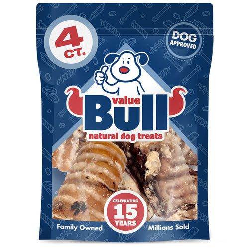 ValueBull USA Beef Trachea Tubes Dog Chews 3 Inch, 96 Count