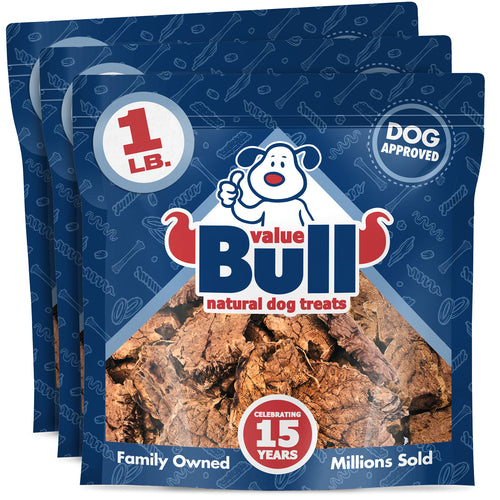 ValueBull USA Beef Lung Dog Chews, Sliced, 3 Pounds