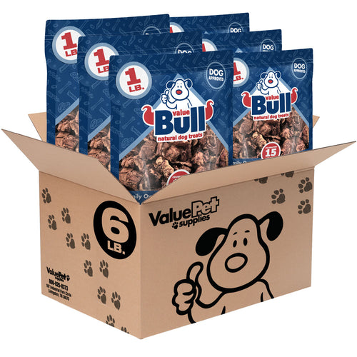 ValueBull USA Beef Lung Dog Chews, Roasted, 6 Pounds