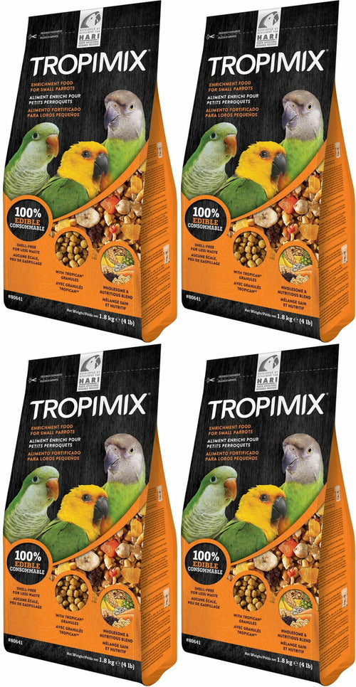 Tropimix Enrichment Food for Small Parrots, 4 Pound, 4 Pack
