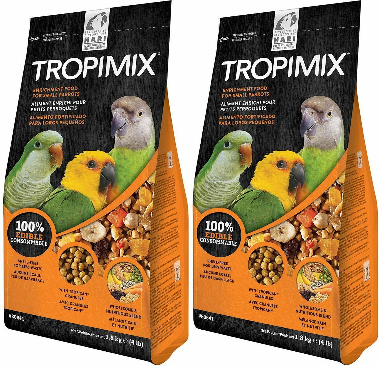 Tropimix Enrichment Food for Small Parrots, 4 Pound, 2 Pack