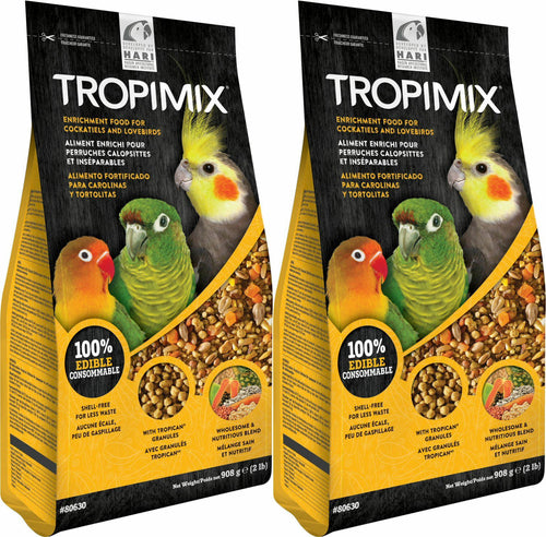 Tropimix Enrichment Food for Cockatiels & Lovebirds, 2 Pound, 2 Pack