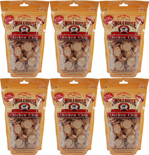 Smokehouse Chicken Chips Dog Treats, 8 Ounce, 6 Pack