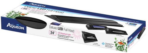 Aqueon Deluxe LED Full Hood Aquarium Light Black 24in