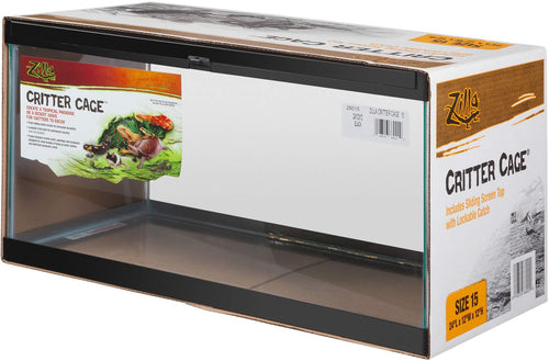 Zilla Critter Cage Enclosure Size 15 Black