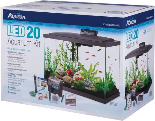 Aqueon LED Aquarium Kit Black 20 Gallon