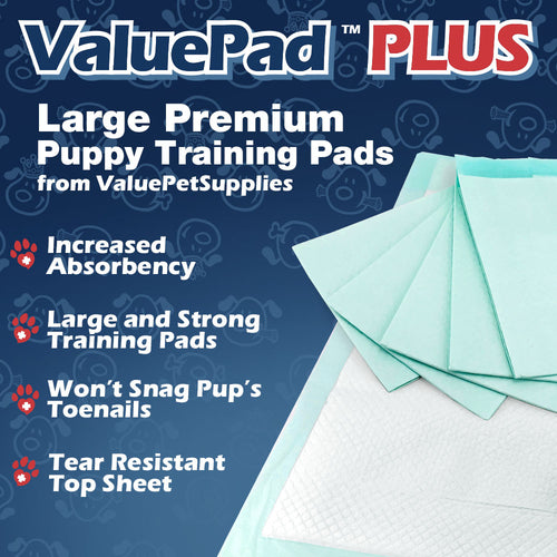 ValuePad Plus Puppy Pads, Large 28x30 Inch, 25 Count