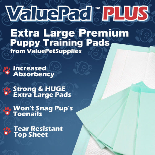 ValuePad Plus Puppy Pads, Extra Large 28x36 Inch, 200 Count BULK PACK