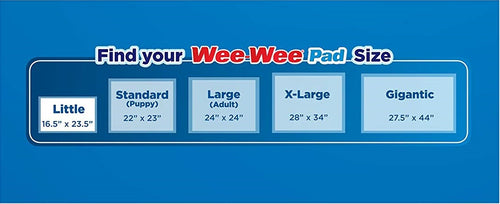 Four Paws Wee Wee Pads, Gigantic 27.5x44 Inch, 18 Count, 8 Pack