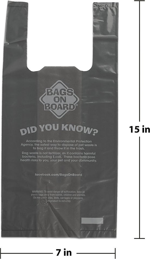 Bags on Board Poop Waste Pick-Up Bags, Hand Armor Extra Thick, 100 Count, 6 Pack