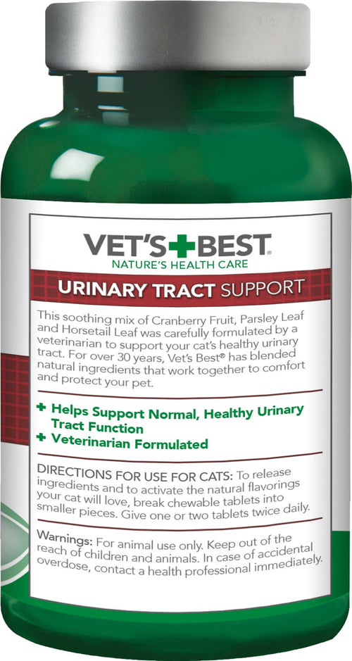 Vet's Best Urinary Tract Support Chewable Tablets for Cats, 60 Count, 24 Pack