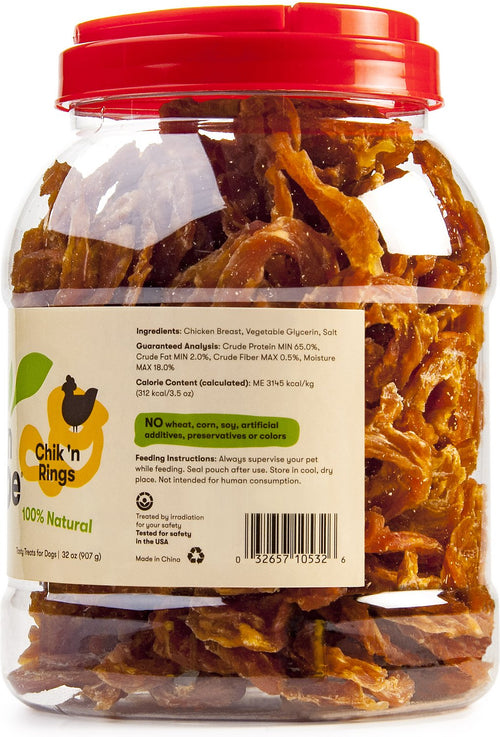 Pet 'n Shape Chik 'n Rings Dog Treats, Tub, 2 Pound, 2 Pack