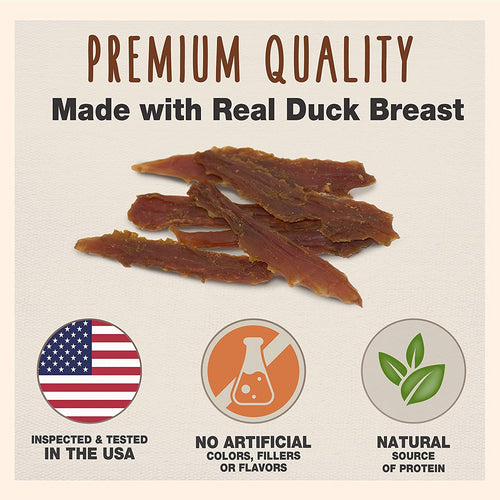 Cadet Gourmet Duck Breast Jerky Strip Dog Treats, 14 Ounce