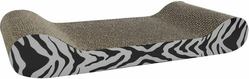 Catit Style Patterned Cat Scratcher withCatnip, White Tiger Lounge