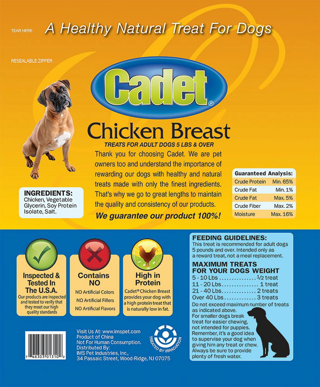 Cadet Chicken Breast Natural Dog Treats, Gourmet, 28 Ounce