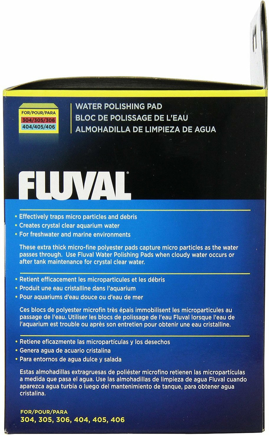 Fluval Water Polishing Pad, Fits 304/305/404/405 Models by Hagen, 6pk x 12pk