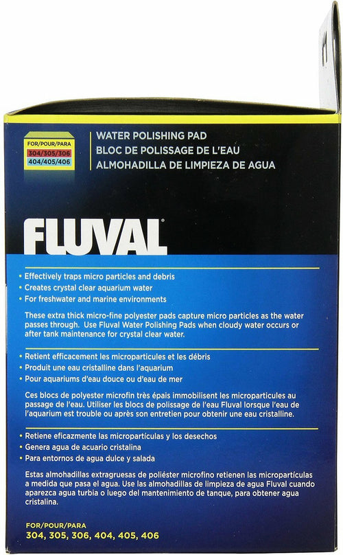 Fluval Water Polishing Pad, Fits 304/305/404/405 Models by Hagen, 6pk x 12pk