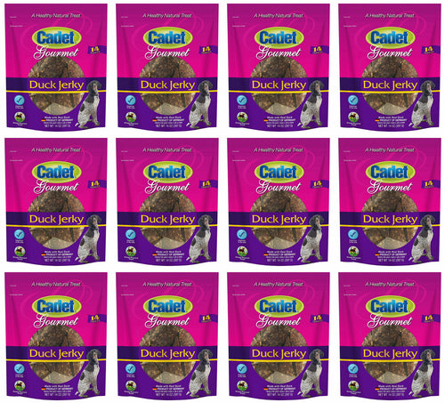 Cadet Duck Breast Jerky Dog Treats, Gourmet, 14 Ounce, 12 Pack