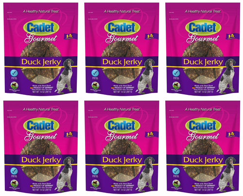 Cadet Duck Breast Jerky Dog Treats, Gourmet, 14 Ounce, 6 Pack