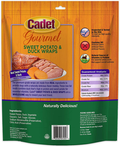 Cadet Gourmet Sweet Potato & Duck Wraps 14lb (8 x 28oz)