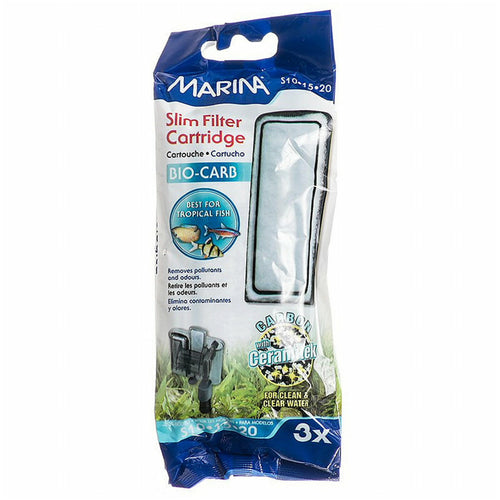 Marina Bio Carb Cartridge for Slim Filters, 3 Count, 12 Pack
