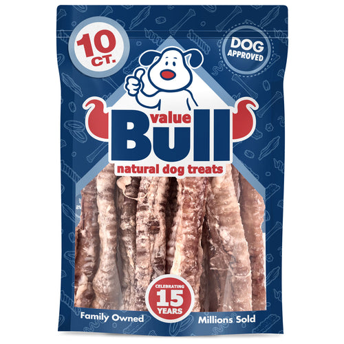 ValueBull USA Lamb Trachea Dog Chews, 4-7 Inch, 10 Count