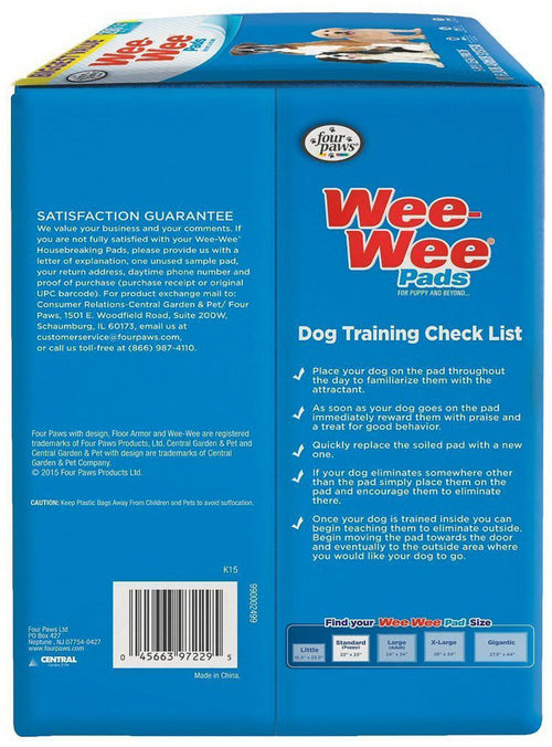Four Paws Wee-Wee Pads for Dogs, 22x23 Inch, 200 Count, 2 Pack