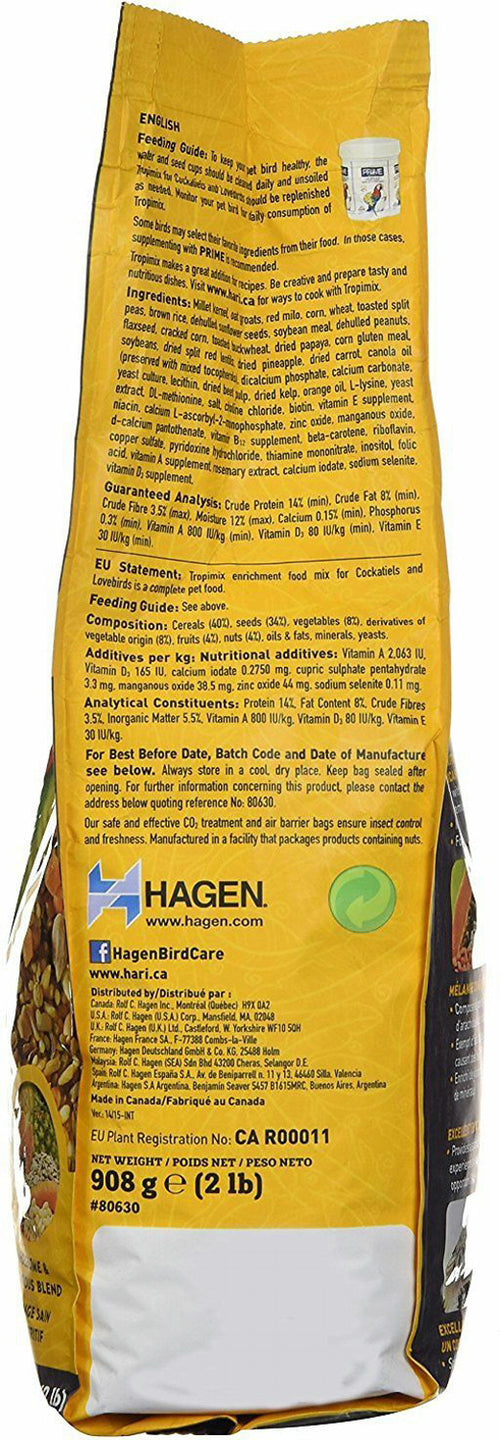 Tropimix Enrichment Food for Cockatiels & Lovebirds, 2 Pound, 6 Pack
