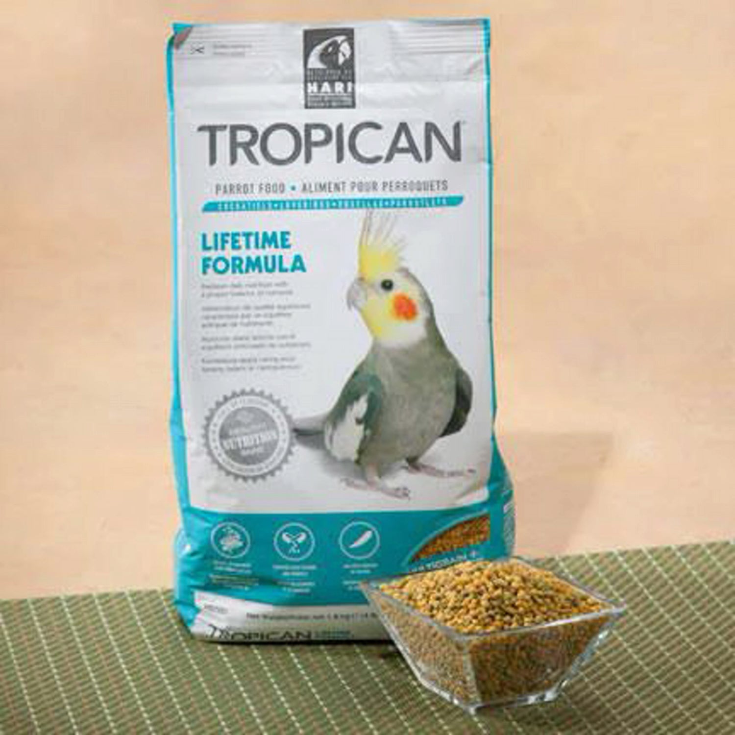 Tropican Lifetime Formula Granules Parrot Food, 2 milliliter, 4 Pound