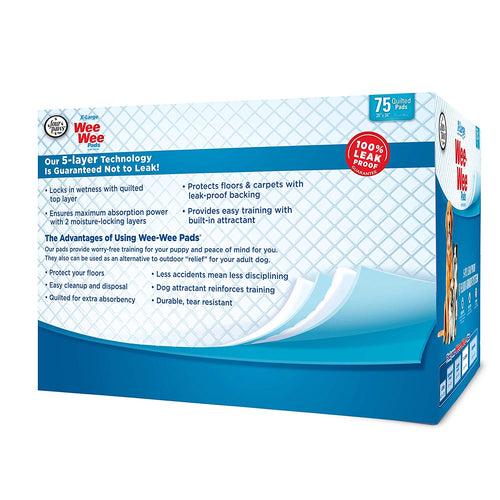 Four Paws Wee-Wee Pads for Dogs, X-Large 28x34 Inch, 75 Count, 2 Pack