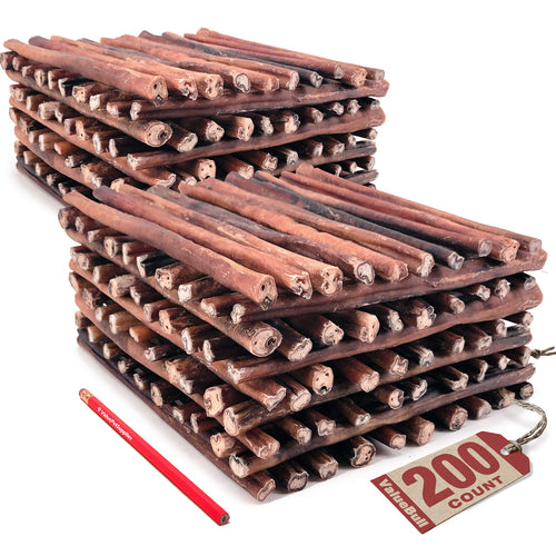 ValueBull Bully Sticks for Dogs, Thick 12 Inch, 200 Count