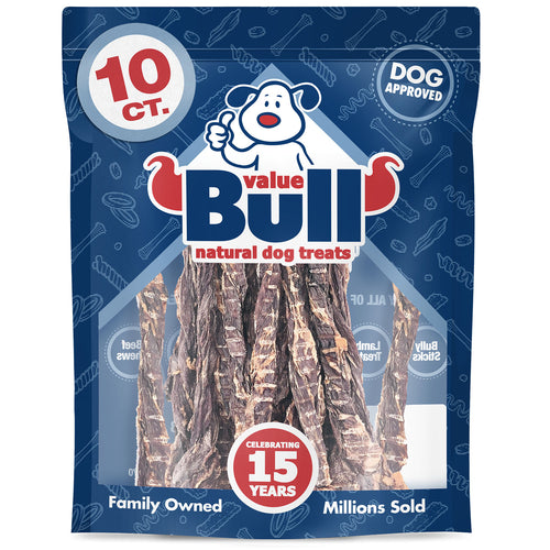 ValueBull USA Pork Weasands Dog Treats, 10 Count