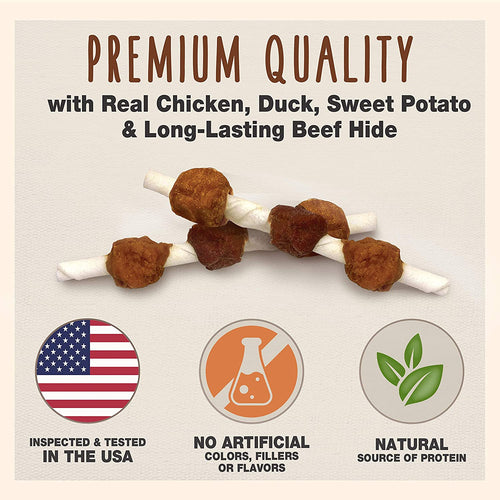 Cadet Gourmet Triple-Flavored Shish Kabobs Dog Treats, 12 Ounces, 6 Pack