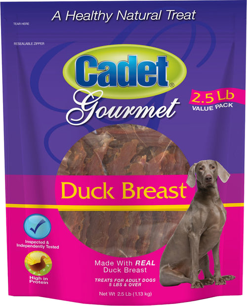 Cadet Gourmet Duck Breast Dog Treats, 2.5 Pounds, 3 Pack