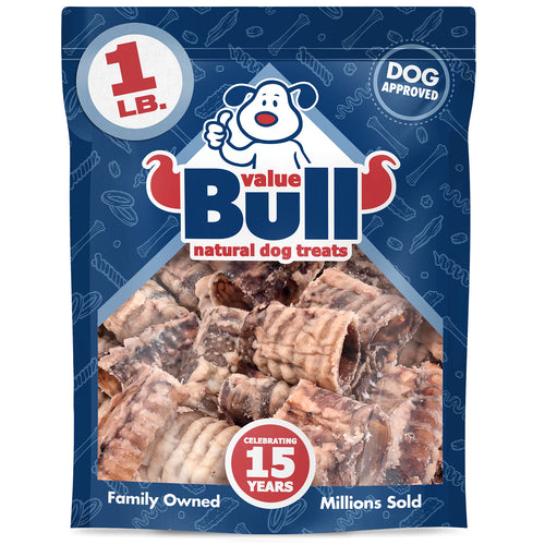 ValueBull Beef Trachea Dog Chews, 1-4 Inch, All Natural, 20 Pounds